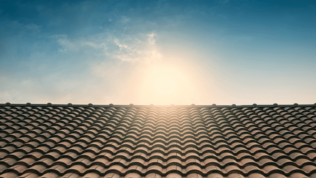Residential roof exposed to Florida’s hot and humid climate conditions